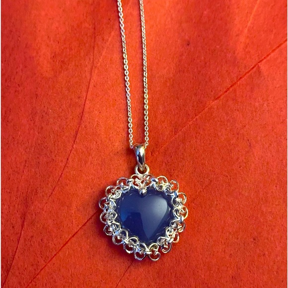 Silver necklace with interchangeable hearts - Picture 3 of 5